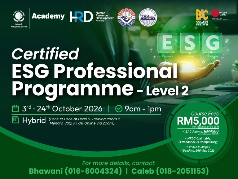 Certified ESG Professional Programme – Level 2