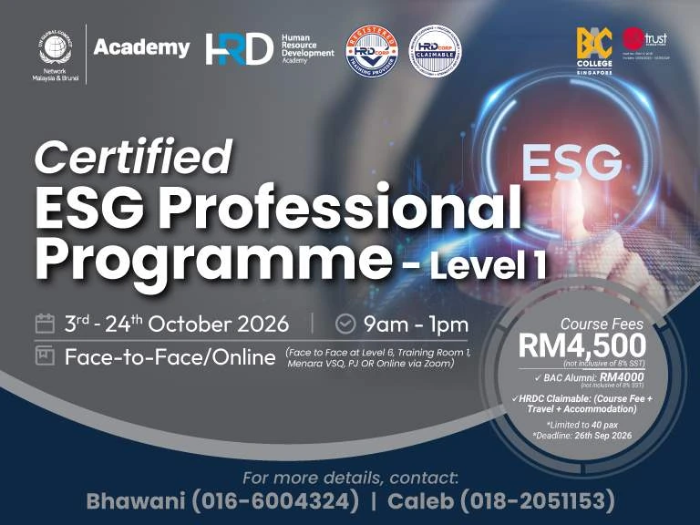 Certified ESG Professional Programme – Level 1
